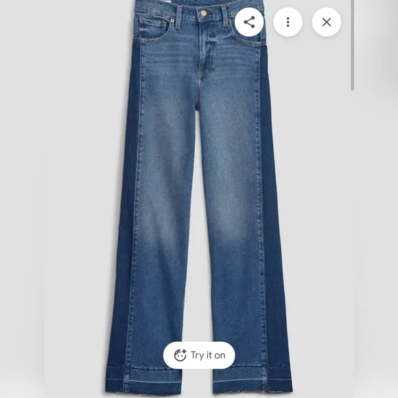 GAP High Rise Stride Wide Leg Jeans - Picture 8 of 9